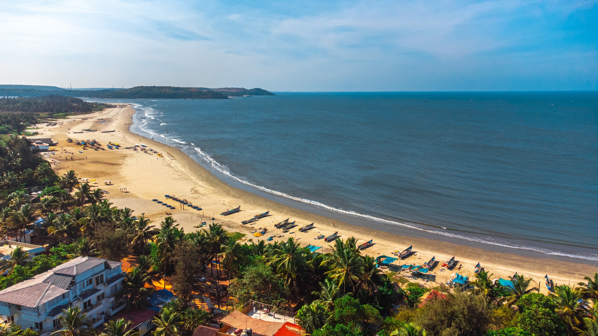 Широкие пляжи северного гоа